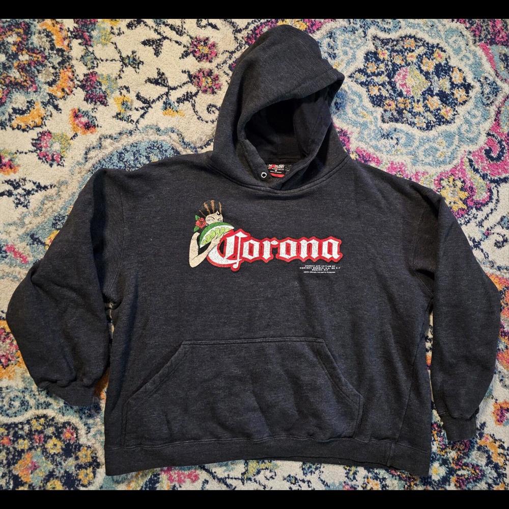 Vintage Corona Beer Rona Lime Girl Hoodie Sz L Fits Like M